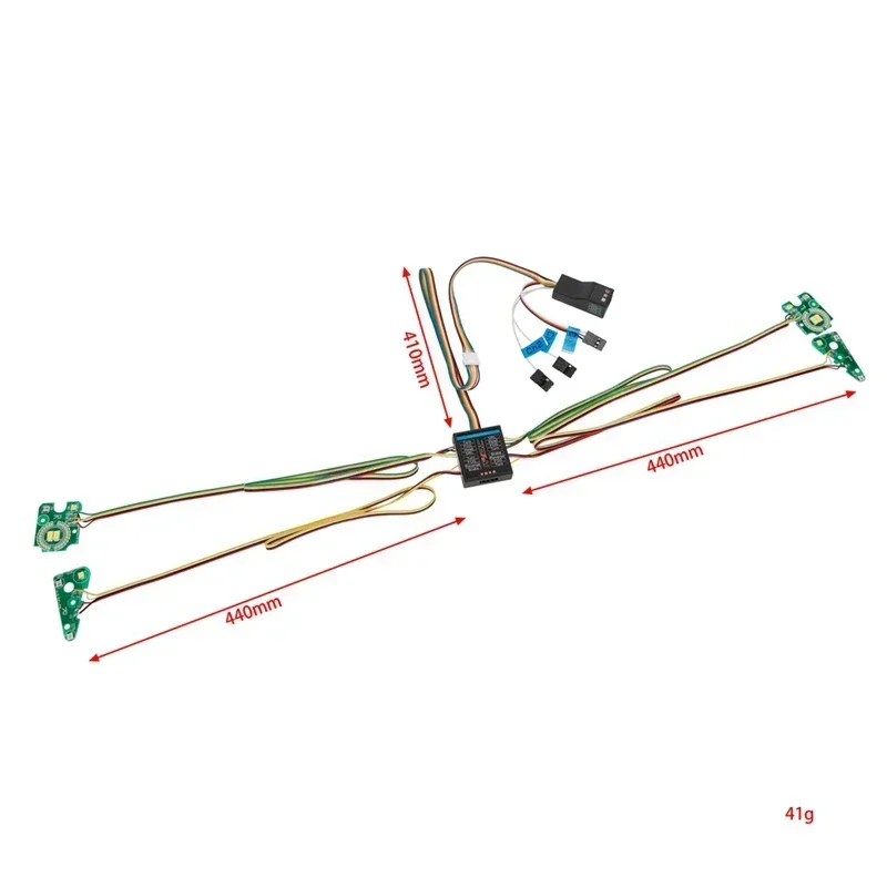 System oświetlenia LED Grupa przednich i tylnych świateł dla Trxs TRX4 Defender TRX-4 1/10 RC Crawler Car Kierunkowskazy Światła hamowania