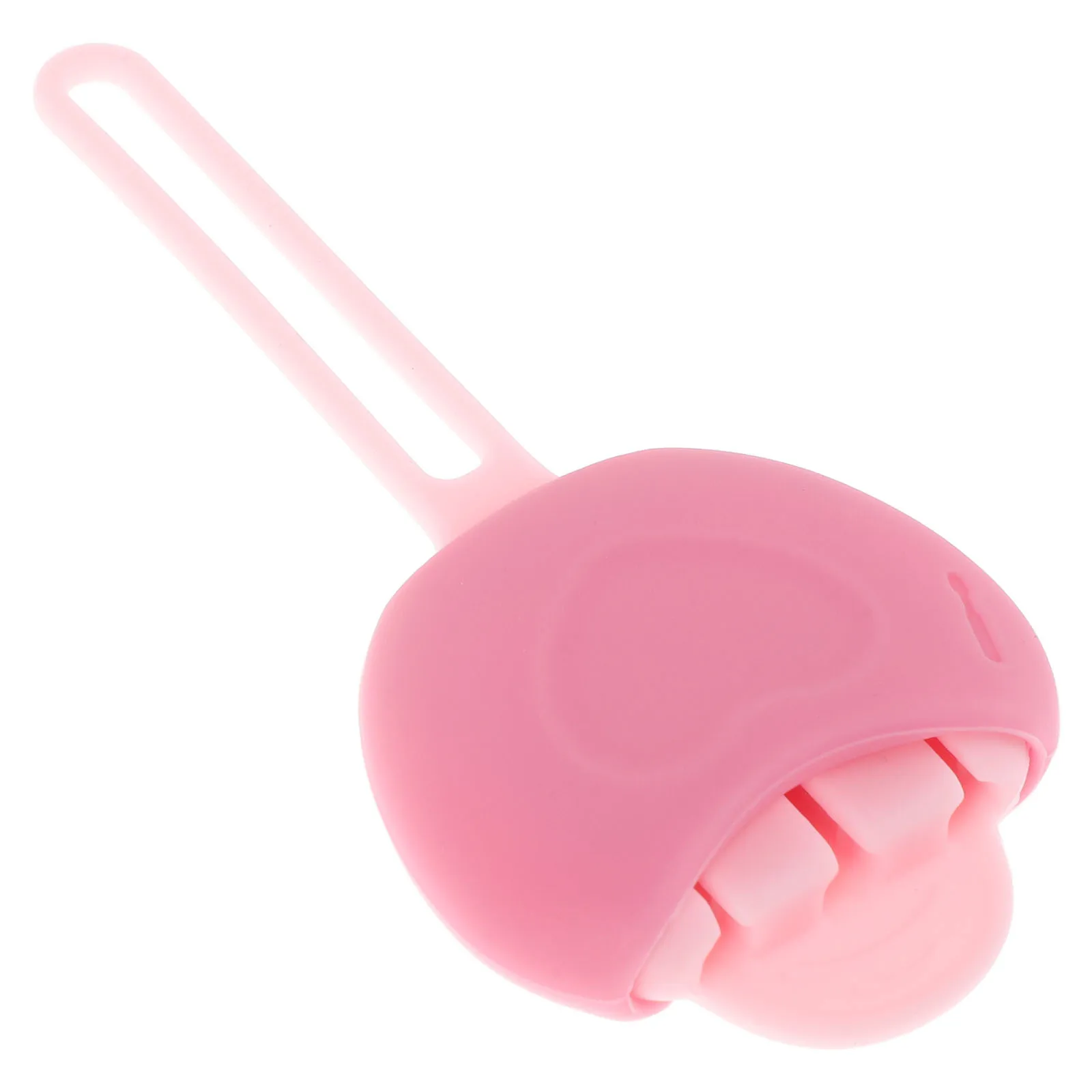 Porta Pennelli Labbra in Silicone Rosa Mini, Custodia Compatta Antipolvere da Viaggio per 3 Pennelli con Cinturino, Organizzatore per Pennelli da Trucco