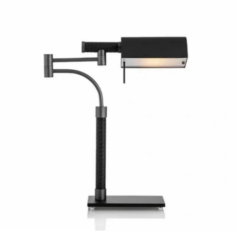 

Modern creative personalized leather living room study bedroom bedside lamp designer desk lamp night lamp dimmable