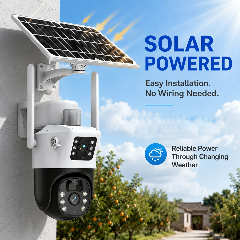 8MP 4K Dual Lens 4G Solar Powe - đánh giá và giá Panel Power Outdoor