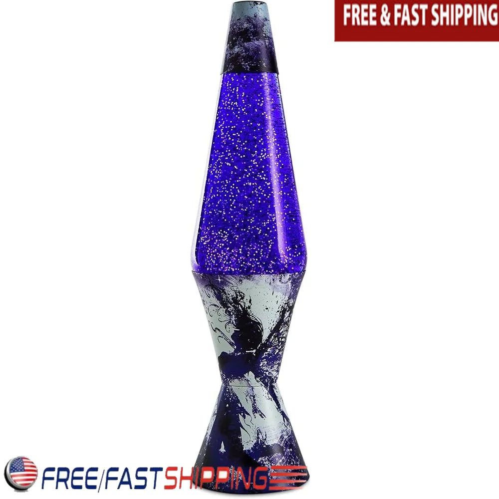 

Лавовая лампа 17-дюймовый фиолетовый блестящий светильник для домашнего декора, расслабляющее украшение для спальни, офиса, идея подарка