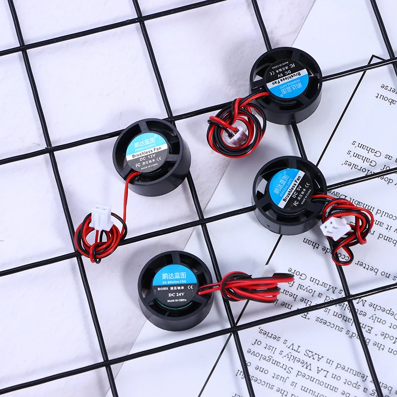 Mini 2510 25*10MM DC 5V 9V 12V 24V Round 2-Pin Cooler Brushless Chipset Heatsink Mute Mini Notebook Micro Cooling Fan-F(x)