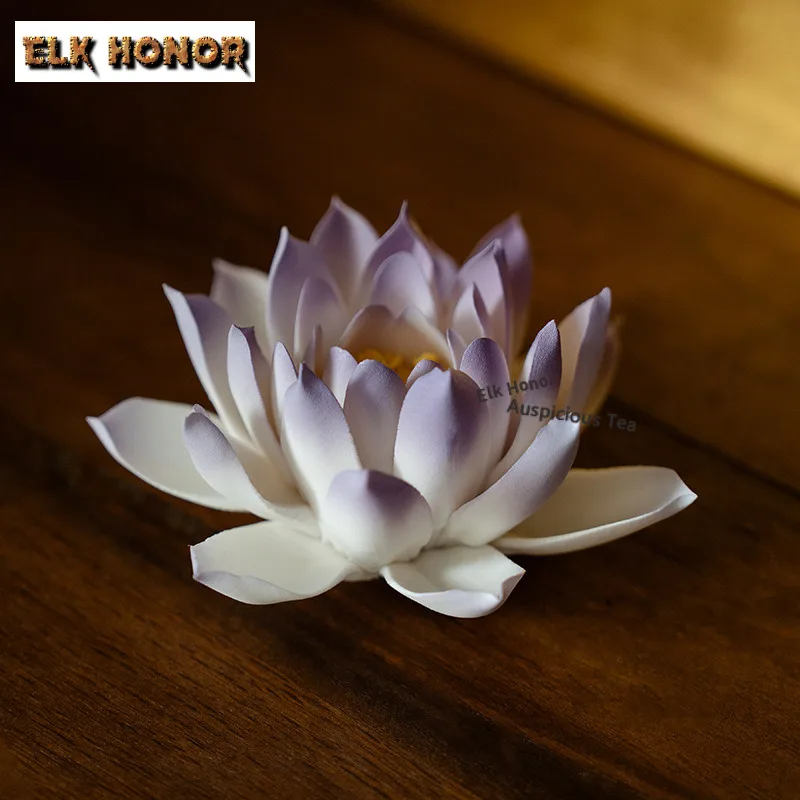 

Держатель для благовоний в виде лотоса с красными краями, диффузор, курильницы, ароматерапия, ароматические ароматические свечи, курильница, китайский чайный сервиз, украшения