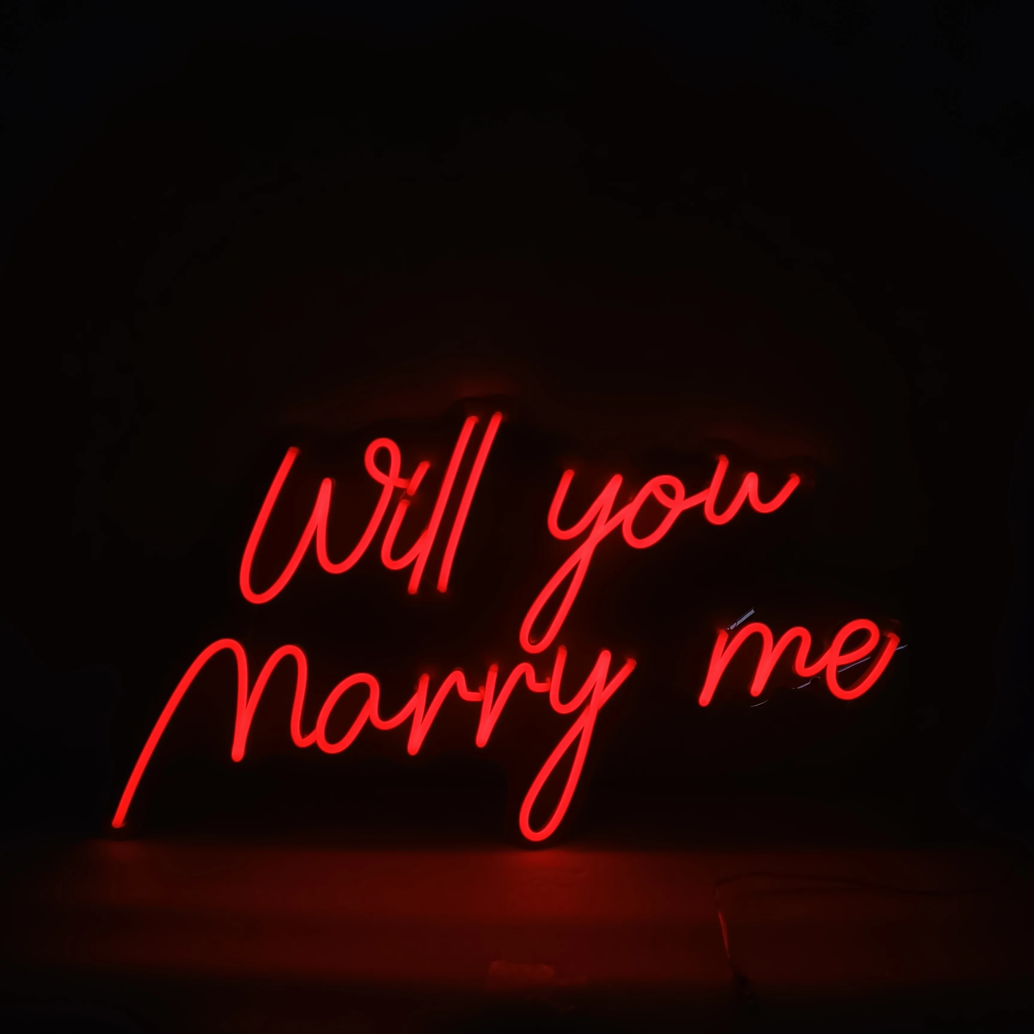 Will You Marry Me Neon Sign Custom Wall Decor No MOQ Neon Light Sign Wedding Party Room Decor