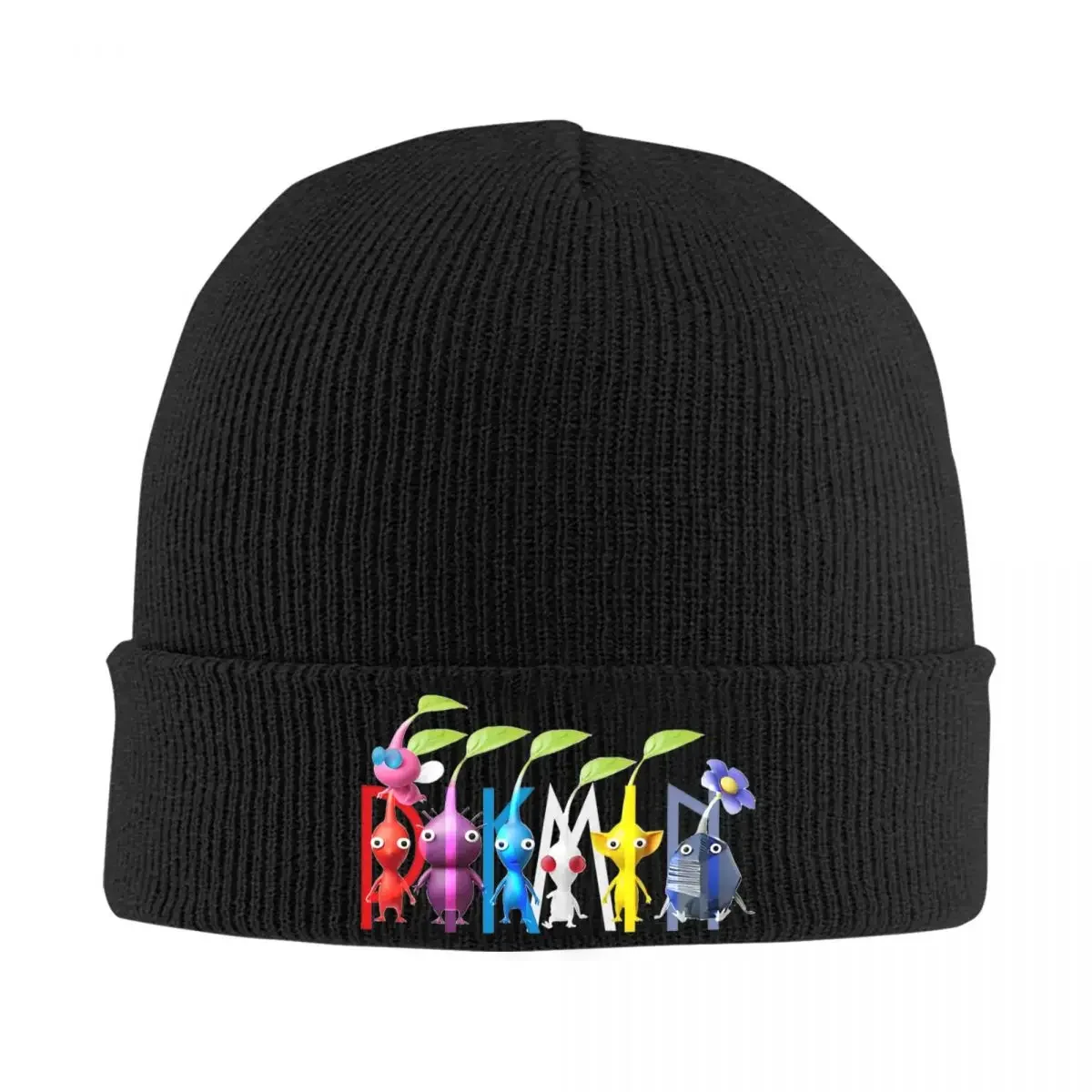 Pikmin Cartoon Knitted Hat Women's Men's Skullies Beanies Autumn Winter Hats Video Game Kids Warm Cap