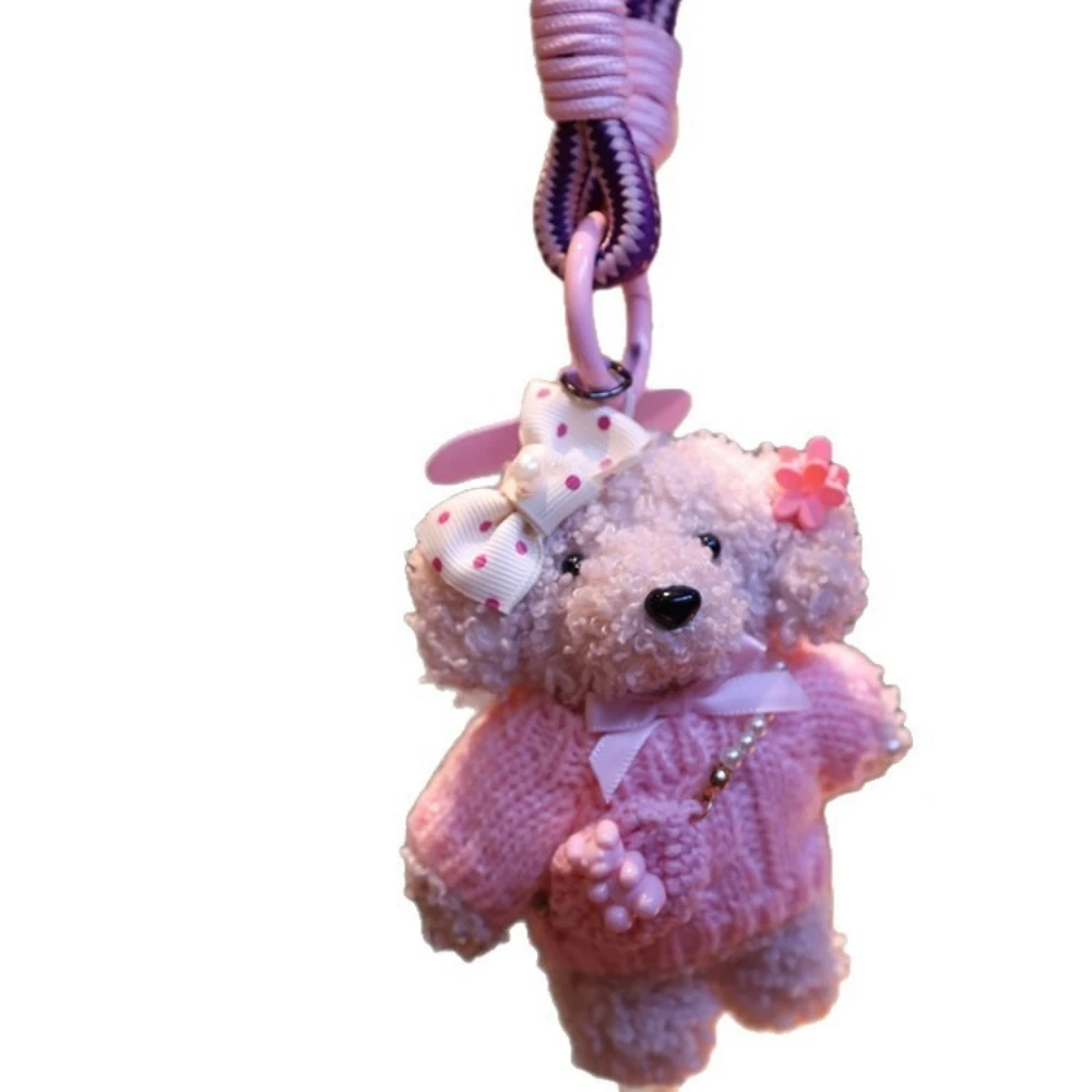 الأصلي اليدوية لطيف جرو حقيبة سحر الهاتف المحمول حبل اللون حبل أفخم دمية المد اللعب الدمى