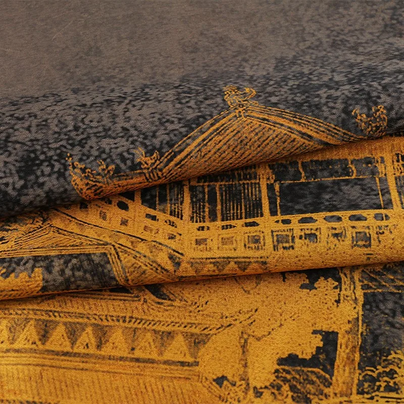 チャイナドレス、漢服、ドレス、中国風衣料用のヘビーウェイトジャカード梅の花生地