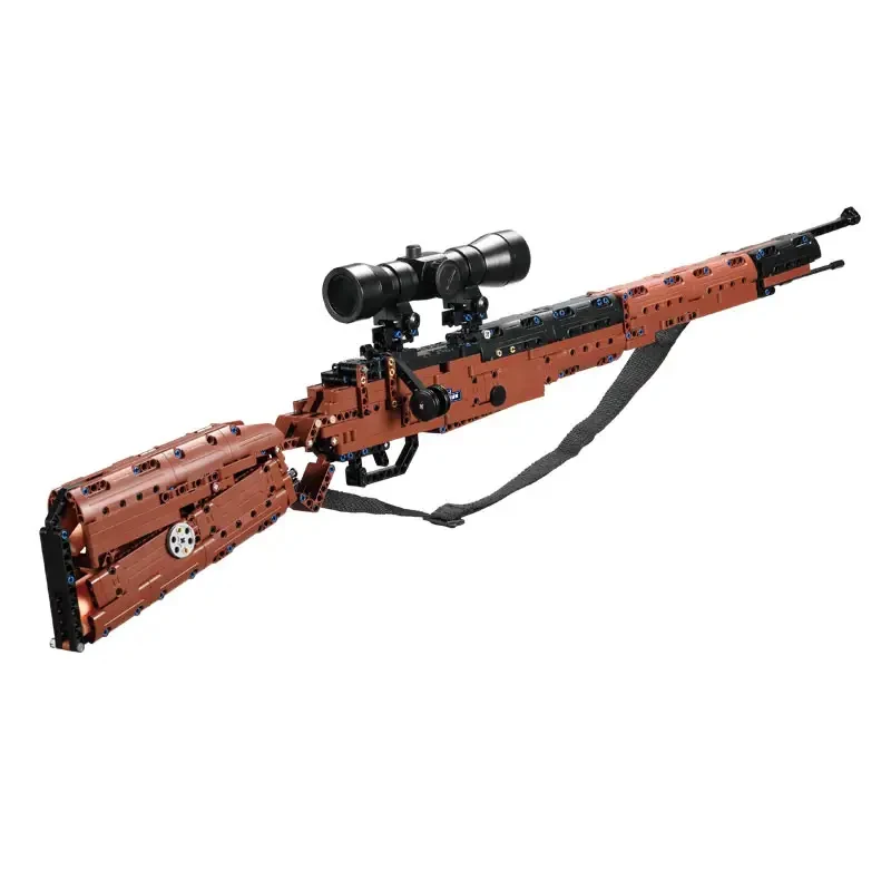 deTECH Kar98k Mauser Sniper Rifle Building Blocks High Power Creative Military Gun Brick Model Kit Boys Toys Adults Gifts 653PCS
