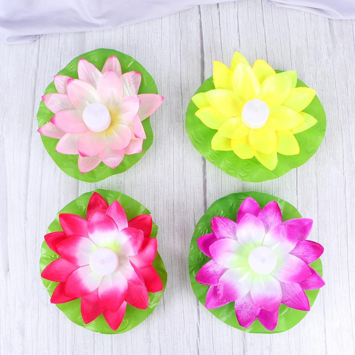 4 قطعة LED العائمة لوتس جودة عالية الألوان الزاهية نعمة بركة بحيرة ديكور مهرجان العائمة لوتس