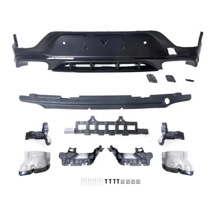 

Rear Diffuser Lip Exhaust Pipe for Mercedes Benz X253 Modified to GLC 43 63 Style Look 2015+
