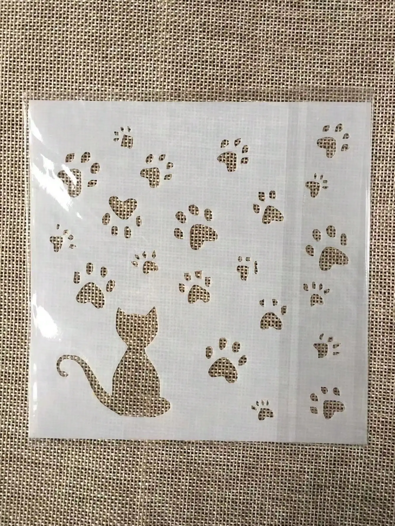 13cm Cat Paw DIY Layering Stencils Wall Painting Scrapbook Coloring Embossing Album Decorative Template