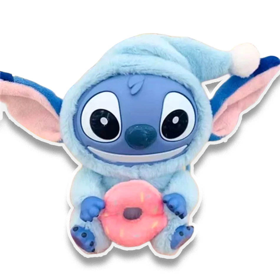 Disney Stitch Eat Something before Sleep' Series 2025 Nwe Miniso Vinyl Blind Box Cute Doll Bag Pendant Mystery Toy