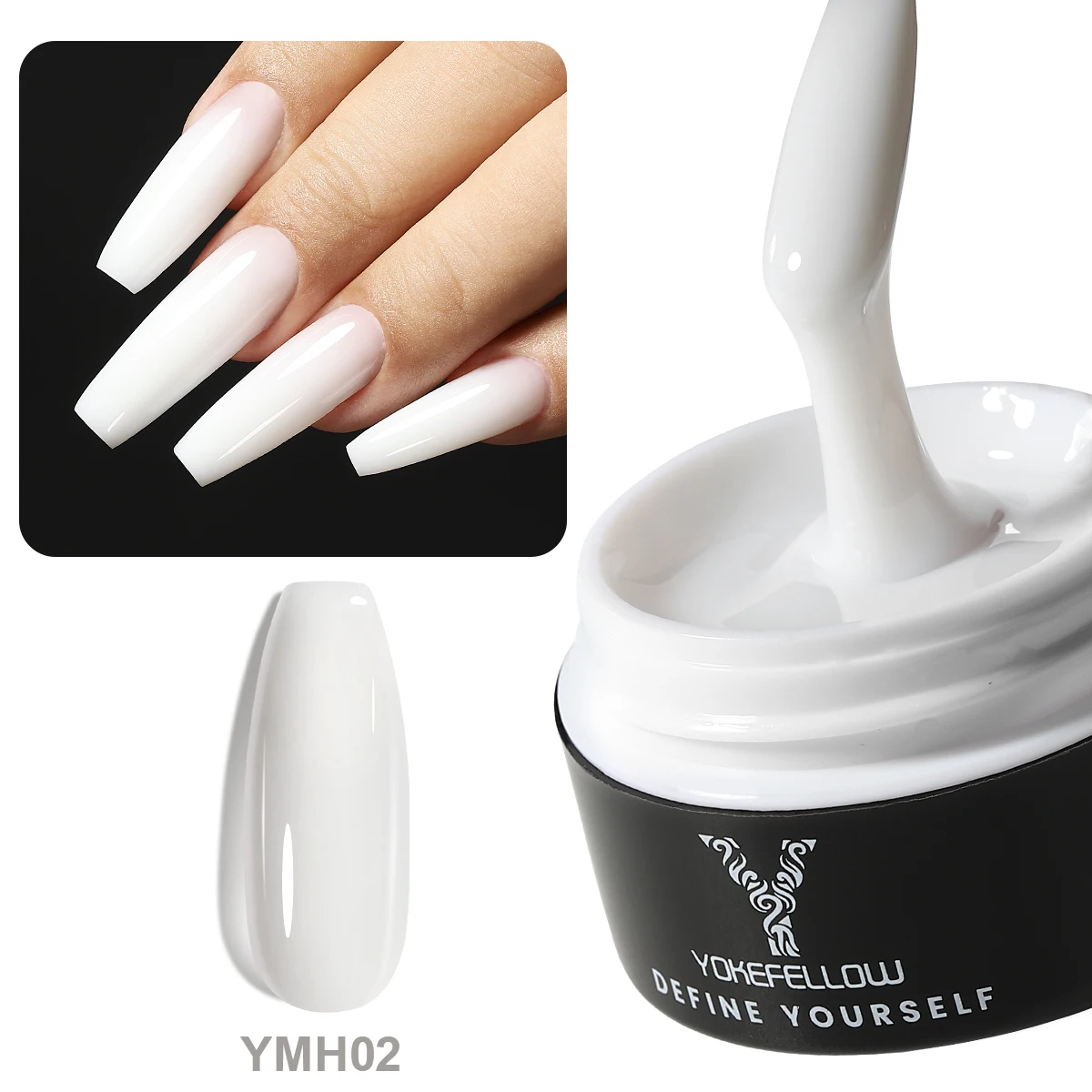 NEU YOKEFELLOW Builder Gel Nagellack 15g Jelly Blue Hard Gel HEMA TPO Free Extension Gel Bunte Builer Lack für Nagel DIY
