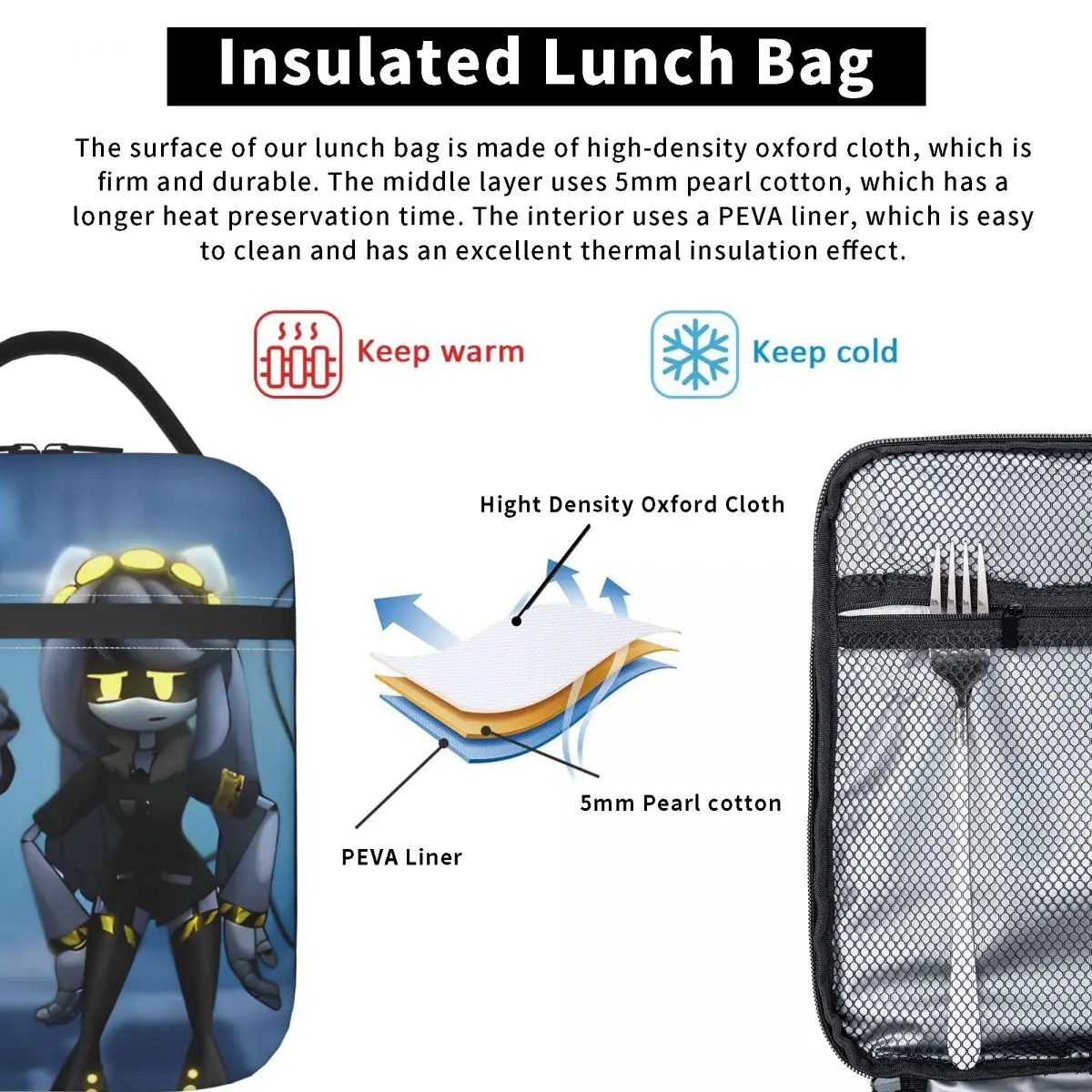 القتل الطائرات بدون طيار عوزي البواب Murderdrones أكياس الغداء حاوية الغداء الحرارية حمل علب الاغذية أكياس تخزين المواد الغذائية الشاطئ السفر