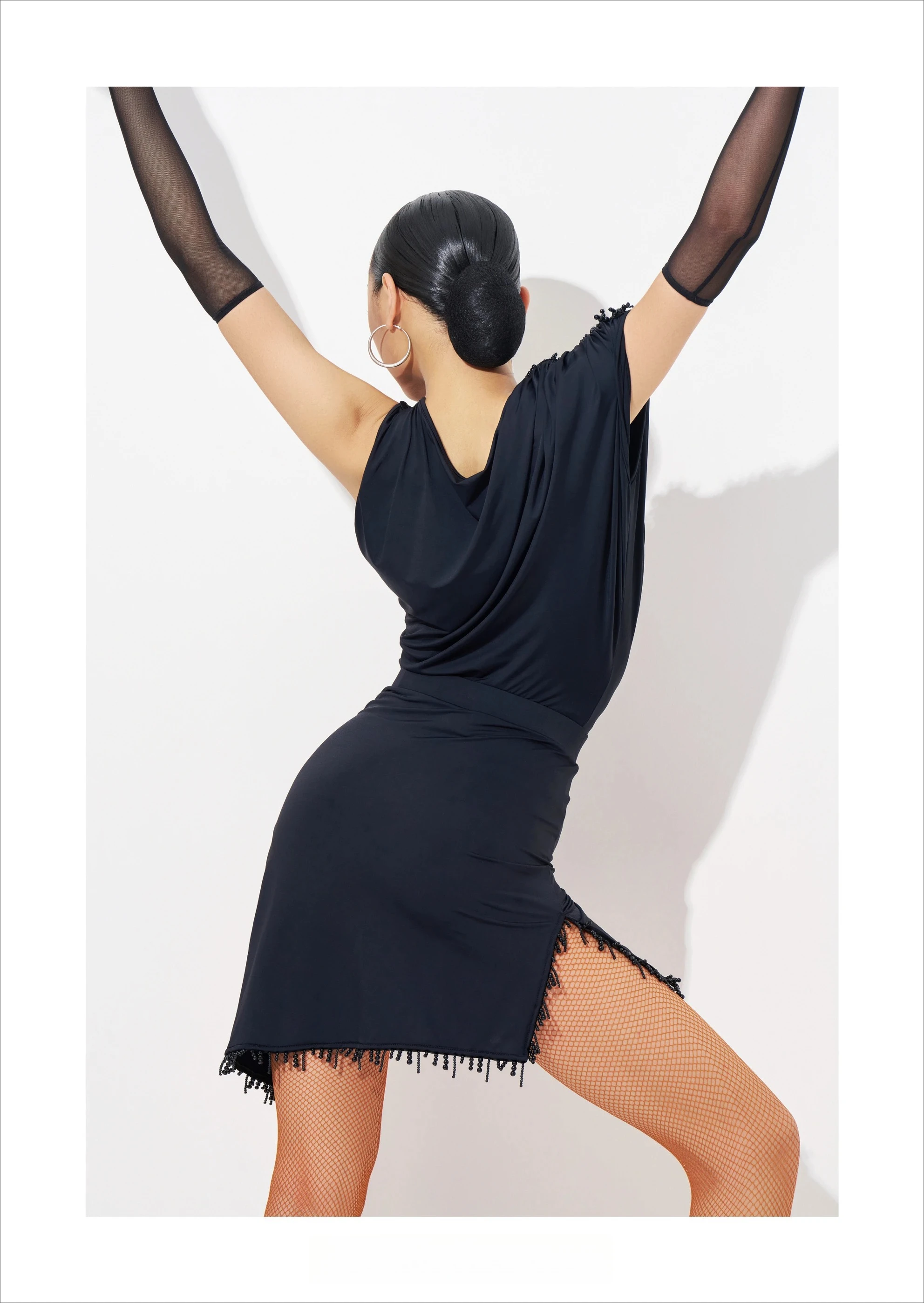 UK Latin danskostuum dames tweedelige set met rok voor Latin danspraktijk en examengebruik Ballroomdanskostuums