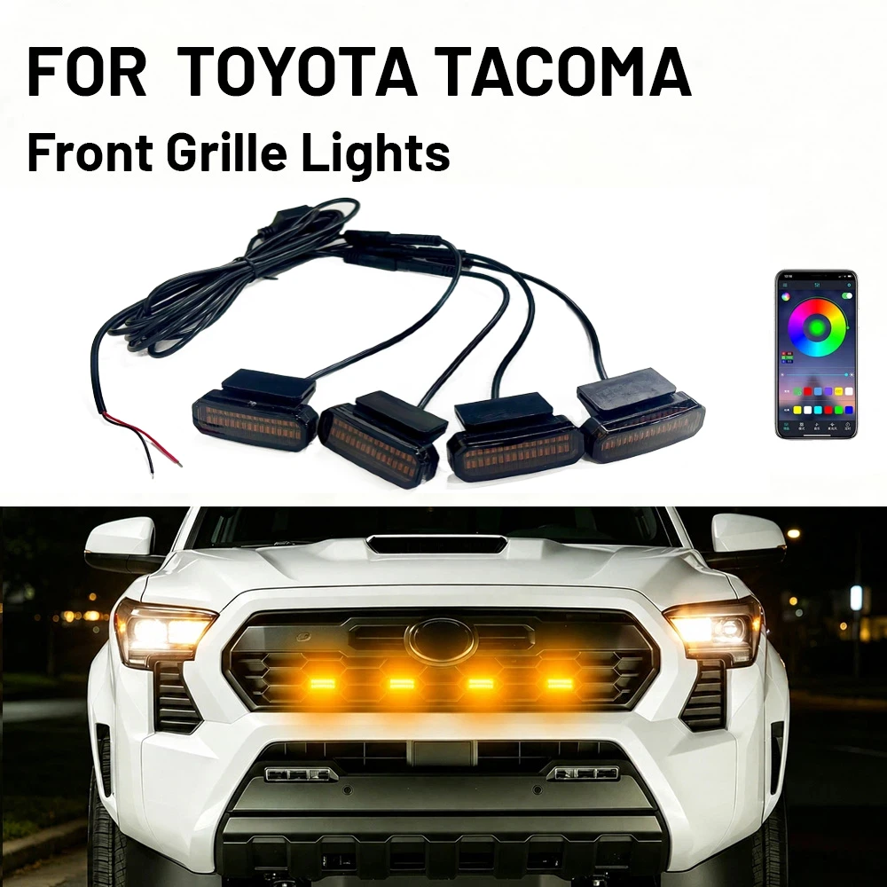 LED Front Grille Light FOR TOYOTA TACOMA Car Daytime Running Light Wheel Eyebrow Lamp For Pickup Offroad 12V