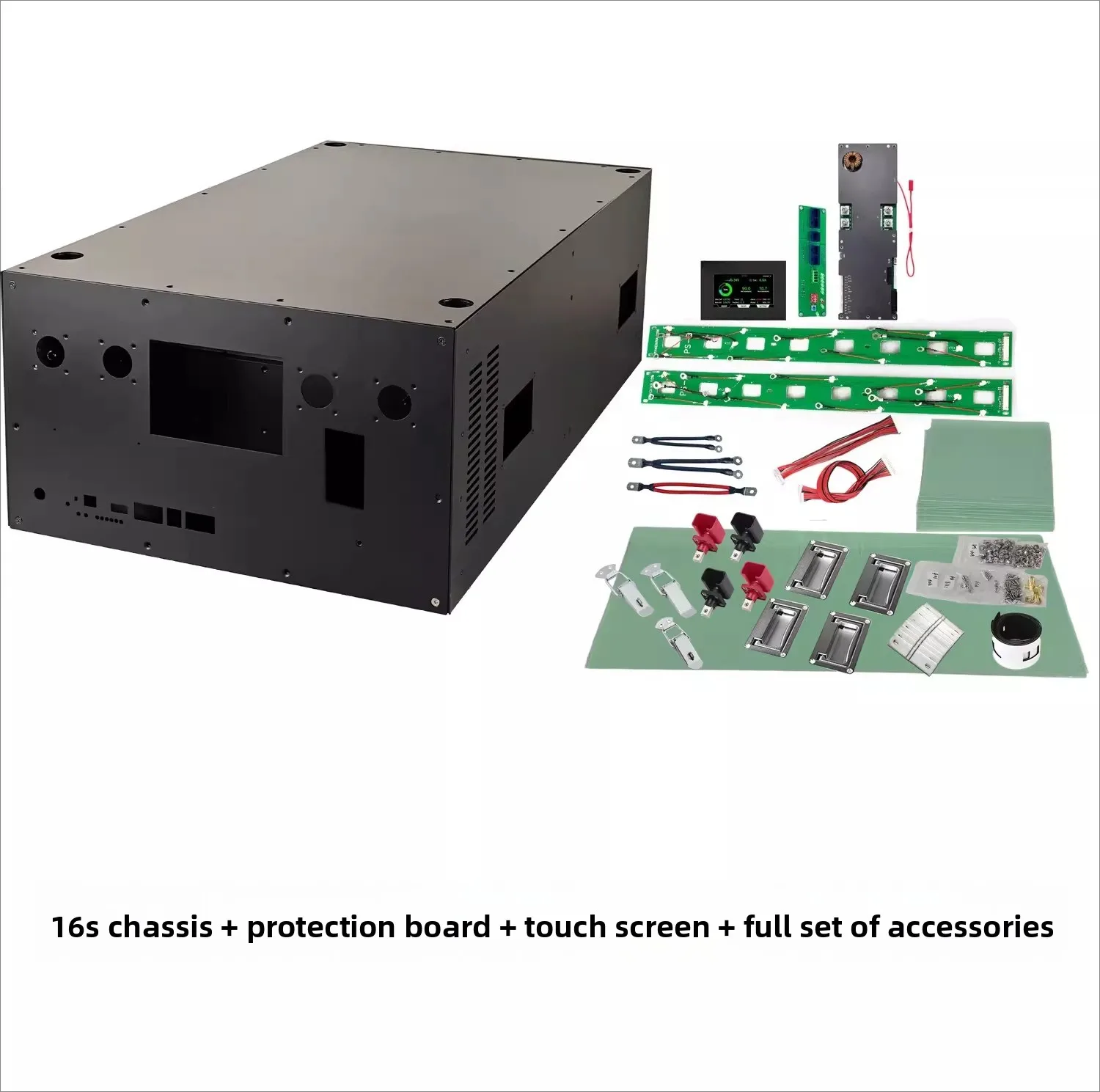 16S 48V 300Ah LiFePO4 Battery Pack DIY Kit with Sheet Metal Enclosure for Solar Home Energy Storage