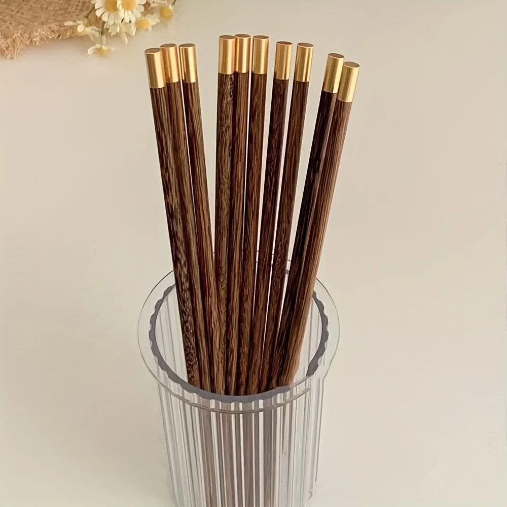 Red Sandalwood Chopsticks, Reusable Natural Wooden Chopsticks, Antibacterial Anti-mildew High Temperature Solid Wood Chopsticks