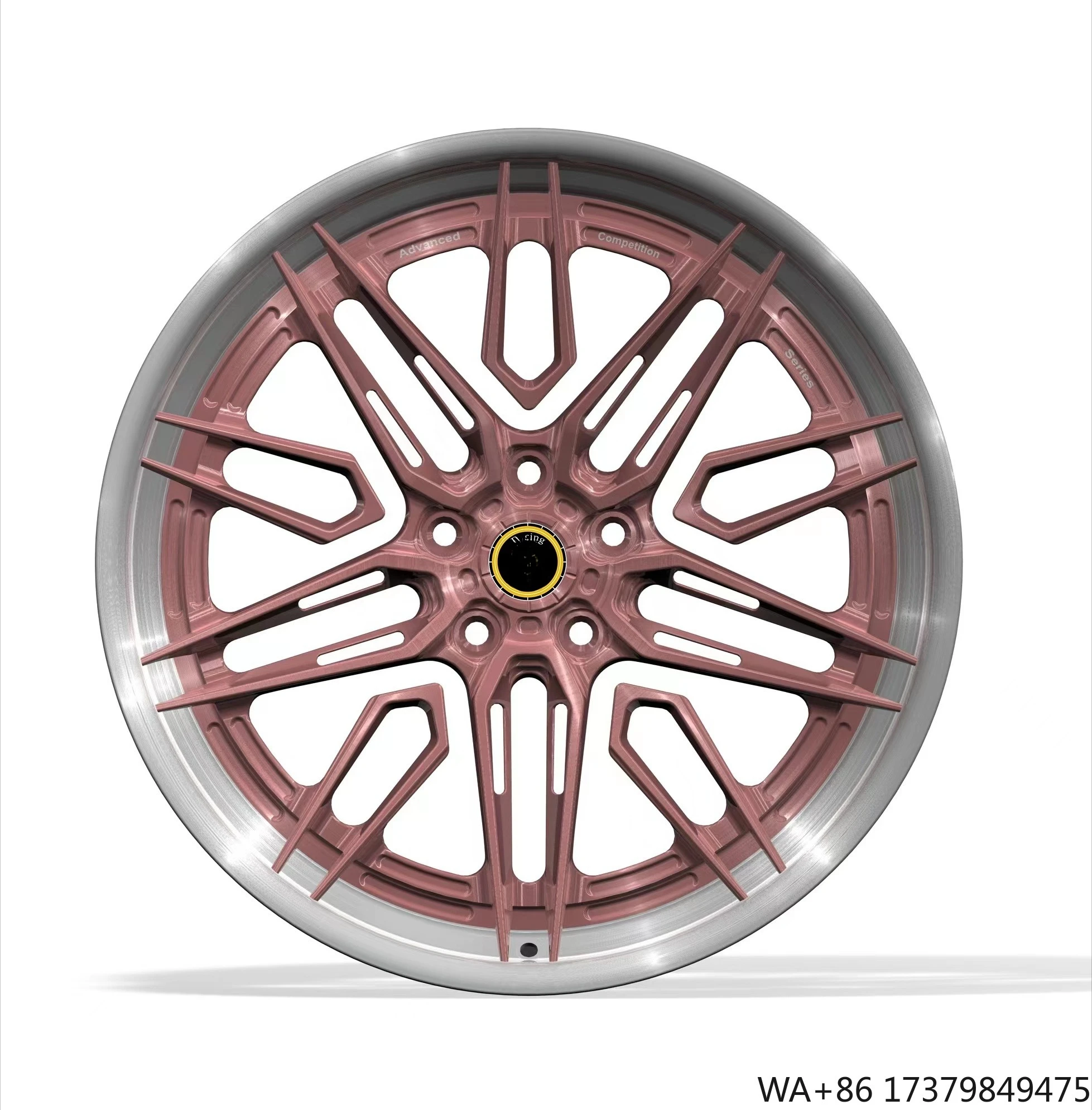 

Custom 2-Piece Forged Wheels 5x120 5x114.3 5x112 Alloy Rim 17-26 Inch Deep Lip Forged Wheels Rose Gold