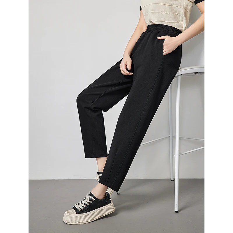 TOYOUTH Women Cotton Casual Pants 2024 Summer New Harlan Pants