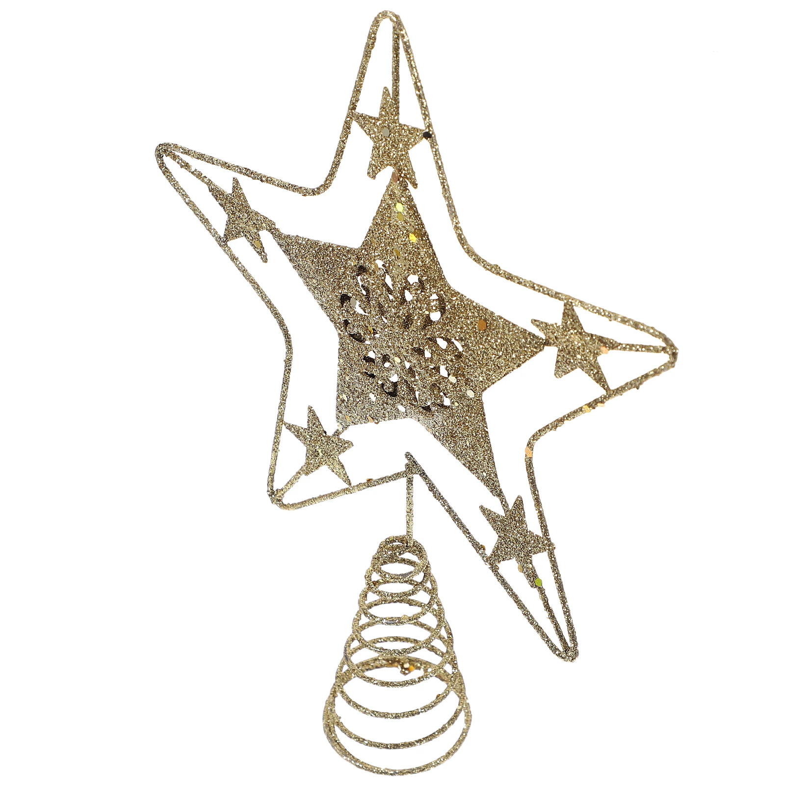 

Xmas Tree Topper Star Shiny Iron Pentagram Christmas Tree Decoration Treetop Ornament Festive Holiday Decor Treetop Star Decor