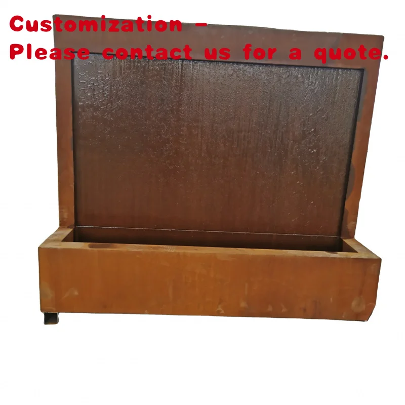 

custom.Outdoor Waterfalls Characteristic Mounted Curtain Wall Fountain with Lamp LED