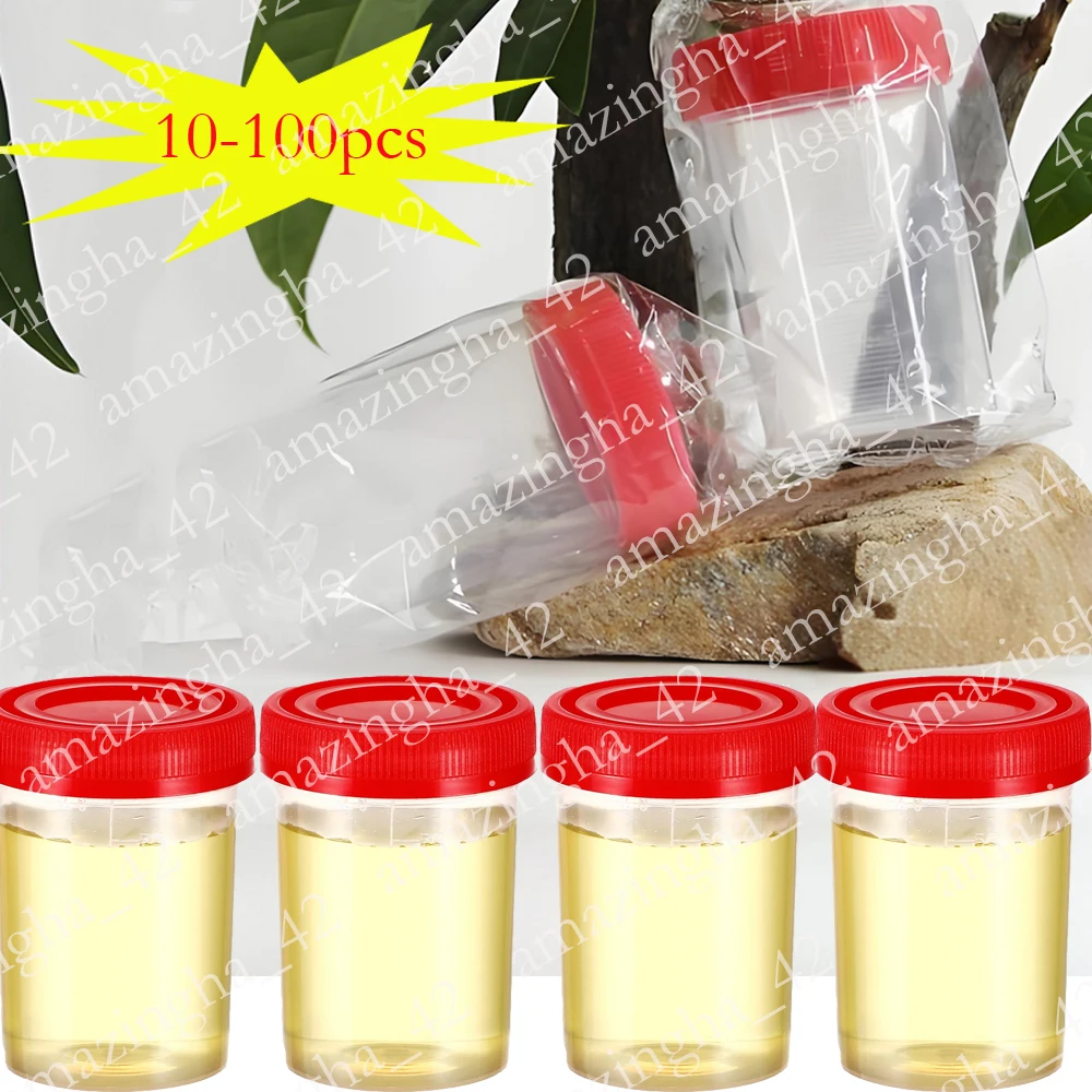 

10-100pcs Physical Test 60mL Urine Collection Sample Cup Specimen Bottle Plastic Cup Container For Medical Use