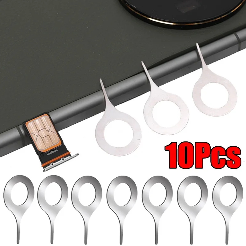 

1/5/10Pcs SIM Card Removal Needle Pin Universal Tray Pin Ejecting Removal Tools for Iphone Xiaomi Samsung Anti-Lost Sim Card Pin