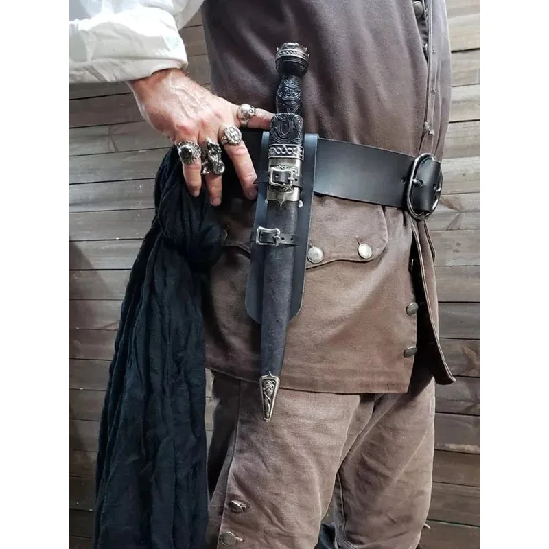 

Medieval Renaissance Daggers Holder Adjustable Waist Belt Sheath Scabbard Larp Knight Pirate Weapons Holster Cosplay Accessory