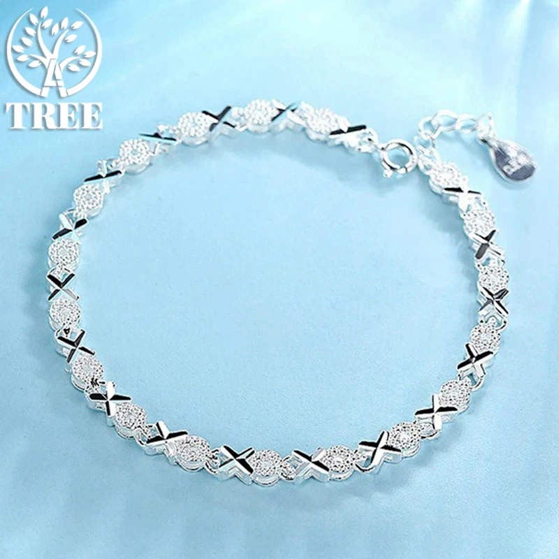 

ALITREE 925 Sterling Silver Fashion Multiple Styles Bracelet Chain For Women Fashion Wedding Party Elegant Classic Jewelry Gifts