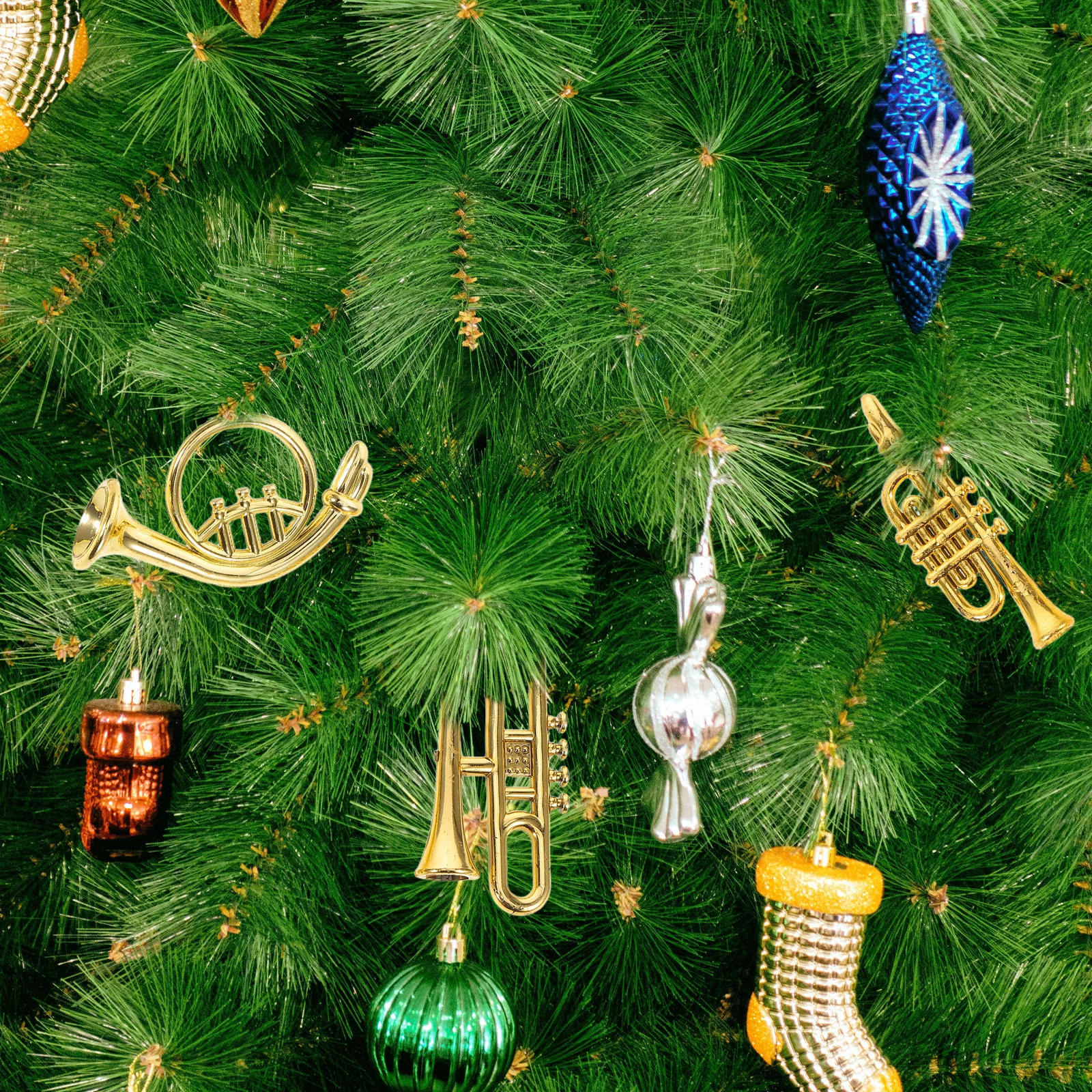 35 قطعة أداة مصغرة الحلي مجموعة الغيتار الكمان البيانو ديكور لدمية صغيرة يعرض عطلة شجرة الديكور الموسيقى