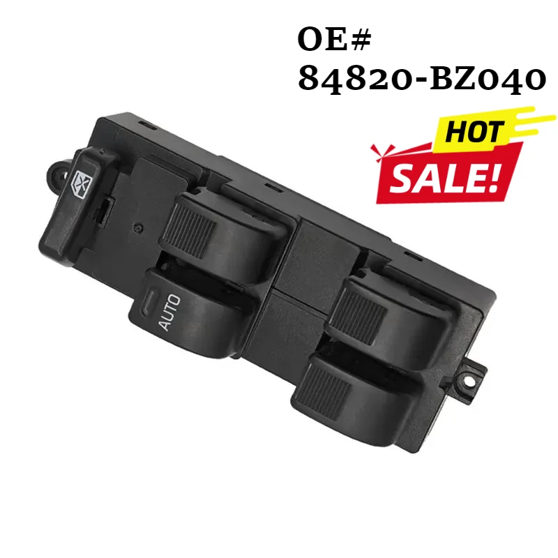 Botão do Vidro Elétrico Dianteiro Esquerdo 12 Pinos 84820-BZ040 para Toyota Daihatsu Avanza 04-11 - Botão Principal do Vidro 84820BZ150