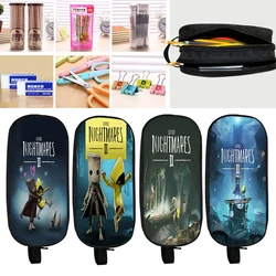 Little nightings 2 Pencil Case Bag giochi Horror astuccio per penne forniture a doppio strato cancelleria Kawaii School Pencil Bag per regalo per bambini