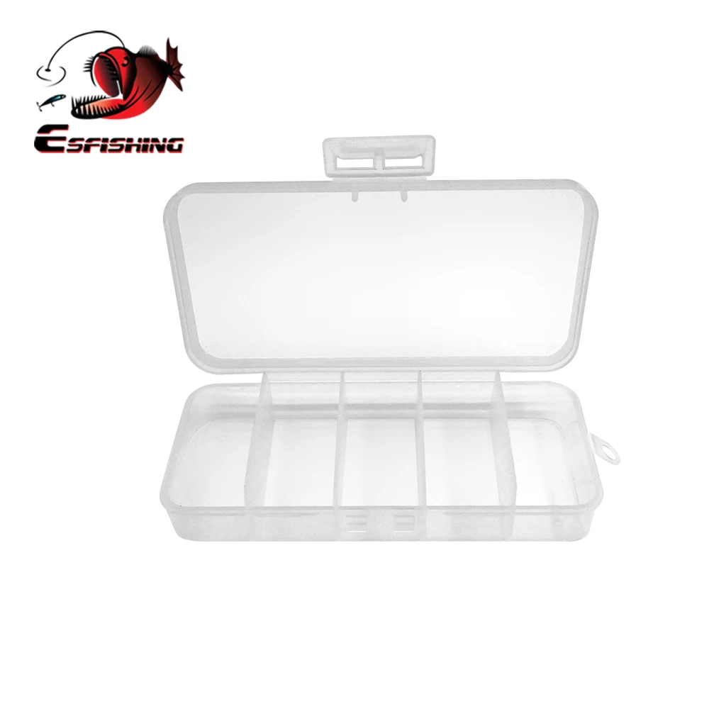 

ESFISHING Fishing Tackle Boxes 6 sector Hook Storage Case Compartments Box Fish Lures Plastic Storage Holder Fishing Accessories