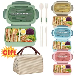 40.58oz Lunch Box with Utensils & Insulated Bag 3 Compartments Leak-Proof Bento Lunch Box for Students Workers Healthy Meal Prep