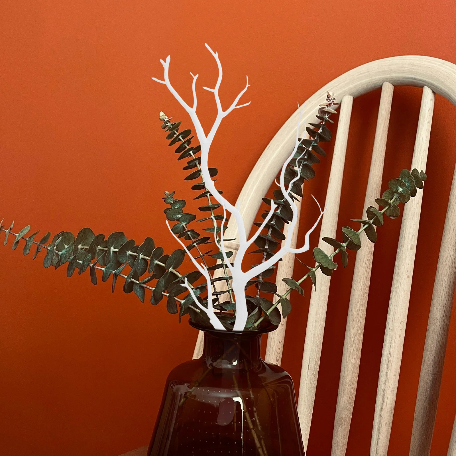 

2pcs Simulated White Tree Branches Faux Stems For Vase Decor Tall Decorative Branches Home Wedding Party Photography Plant