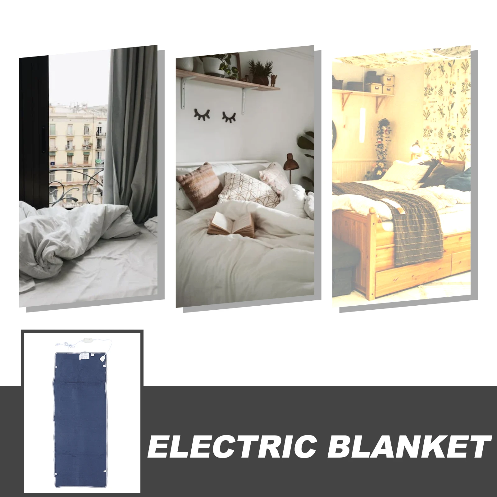 

Electric Blanket Single Bed Heating Mat Adjustable Flannel Warm Bed Heating Blanket Winter Portable Reusable Household Use
