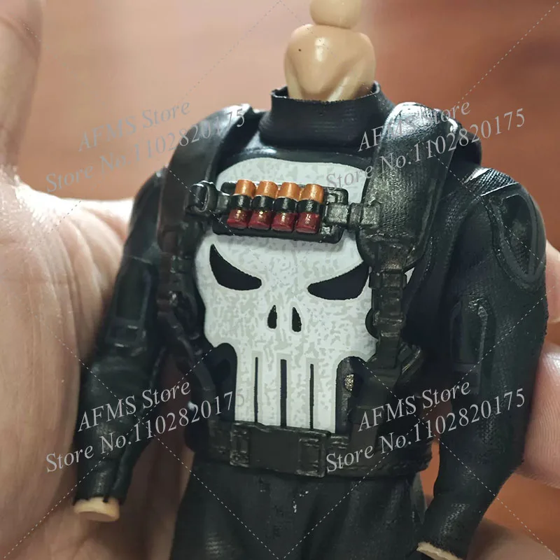 Sammlerfigur im Maßstab 1:12, Punisher, taktischer Brust-Hängegürtel, Kampfzubehör, passend für 15,2 cm große Mezco Ml Vt Gw Actionfigur, Soldat