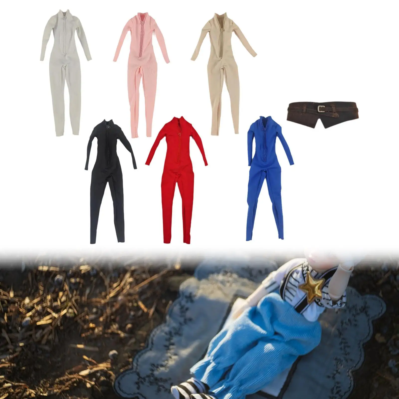 

1:6 Scale Action Figures Jumpsuit Doll Outfits for 12'' inch Figures Gifts