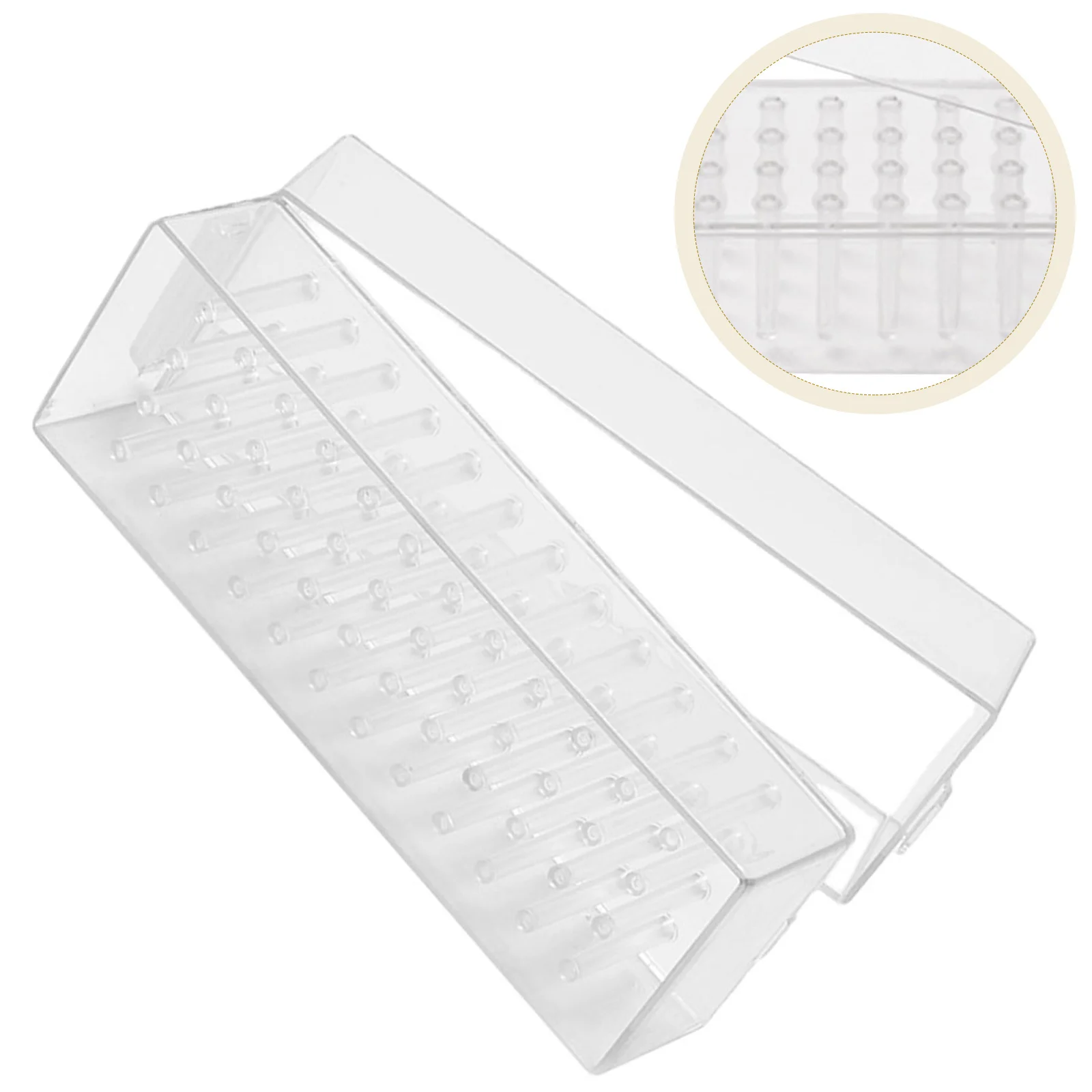 

Nail Drill Bits Storage Box Acrylic Manicure Grinding Head Organizer Case Nail Art Salon Display Holder Manicure Tool