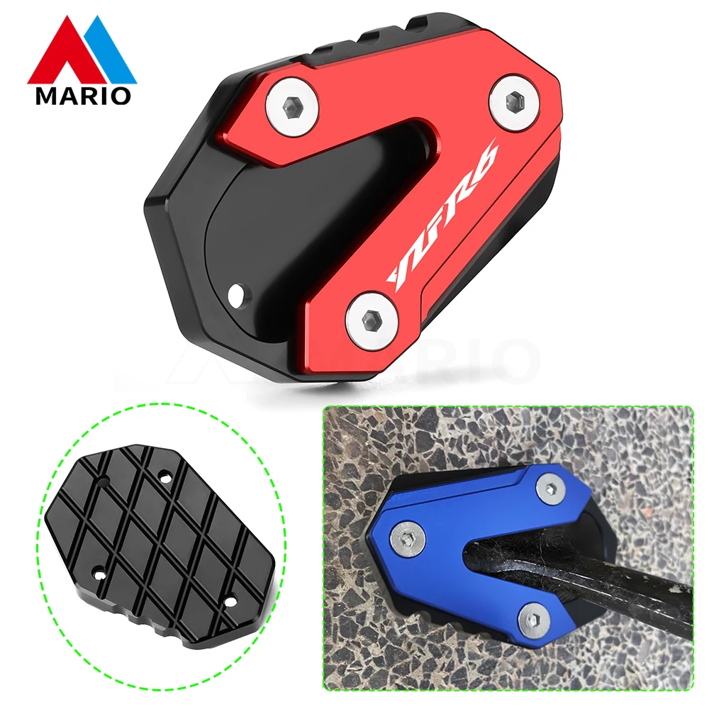 

Motorcycle Kickstand Foot Side Stand Extension Pad Enlarge Stand Plate For YAMAHA YZF R6 YZF-R6 YZFR6 2012-2022 2023 2024
