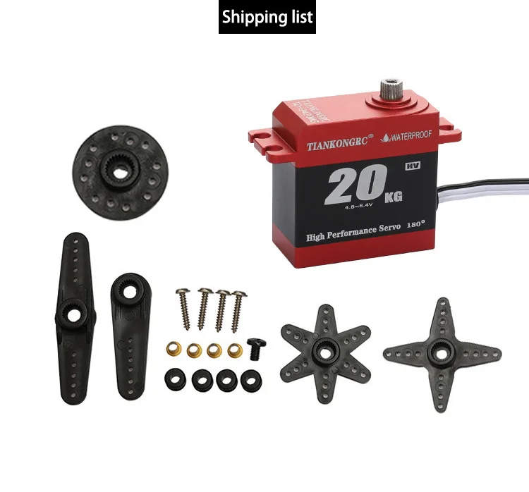 Étanche RC Servo TK-20MG 20KG 180/270/360 Résistant À Grande Vitesse En Métal Engrenage Numérique Moteur Baja Servos pour 1/10 1/12 RC Voitures Robot