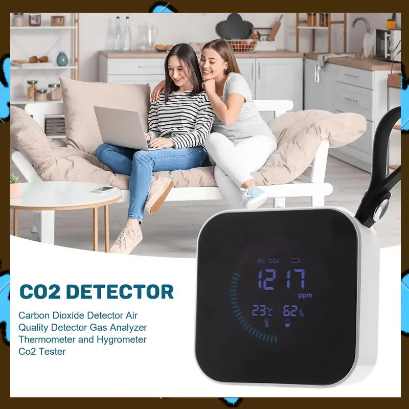 

Promotion! Carbon Dioxide Detector Air Quality Detector Gas Analyzer Thermometer And Hygrometer Co2 Tester