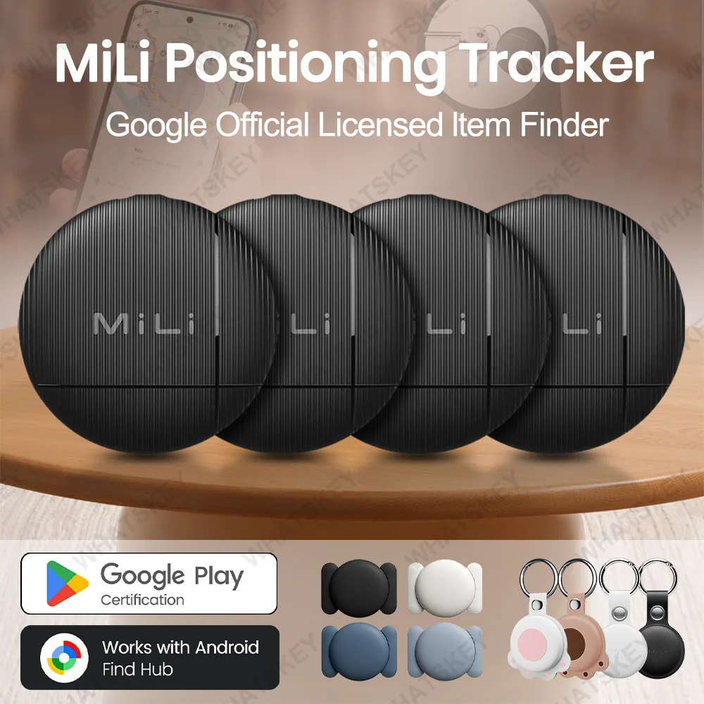 1-4PCS MiLi Smart Tag for Android Google Find Hub App Litag Tracker Item Finder Replaceable Battery Easily Track Your Wallet Bag