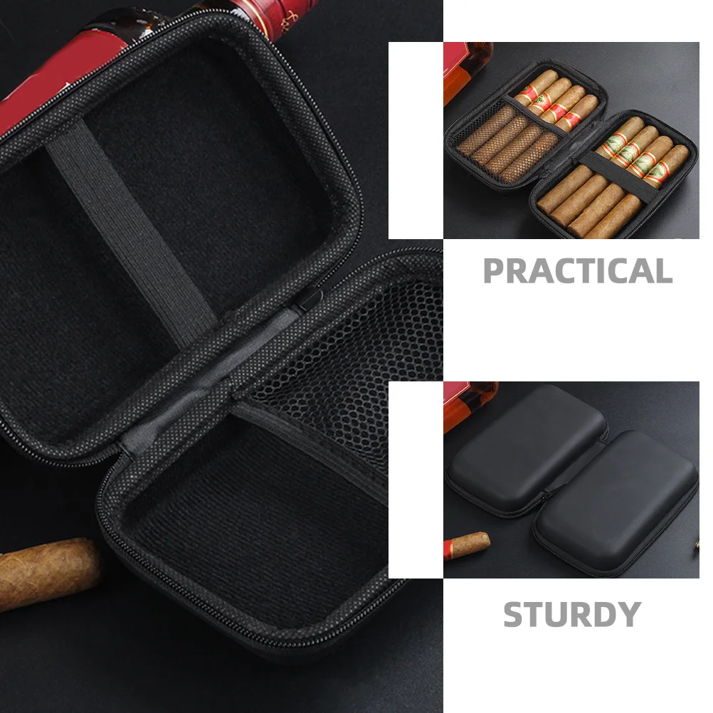 

Vintage Cigar Case Eva Plastic Shockproof Portable Cigarette Storage Holder Scratch Resistant Box For Men Gift Cigar Accessory
