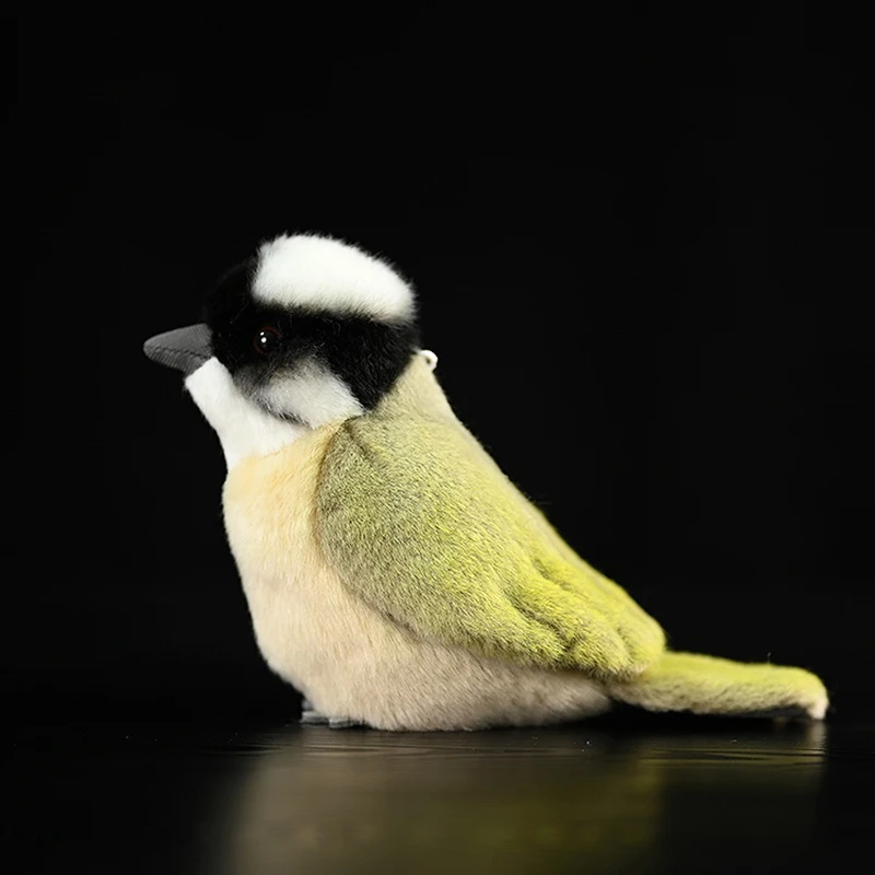 Chinese Bulbul Plush Toy Cute Light-vented Bulbul Plushie Sparrow Peluche Lifelike Birds Stuffed Animals Simulation Doll Kids