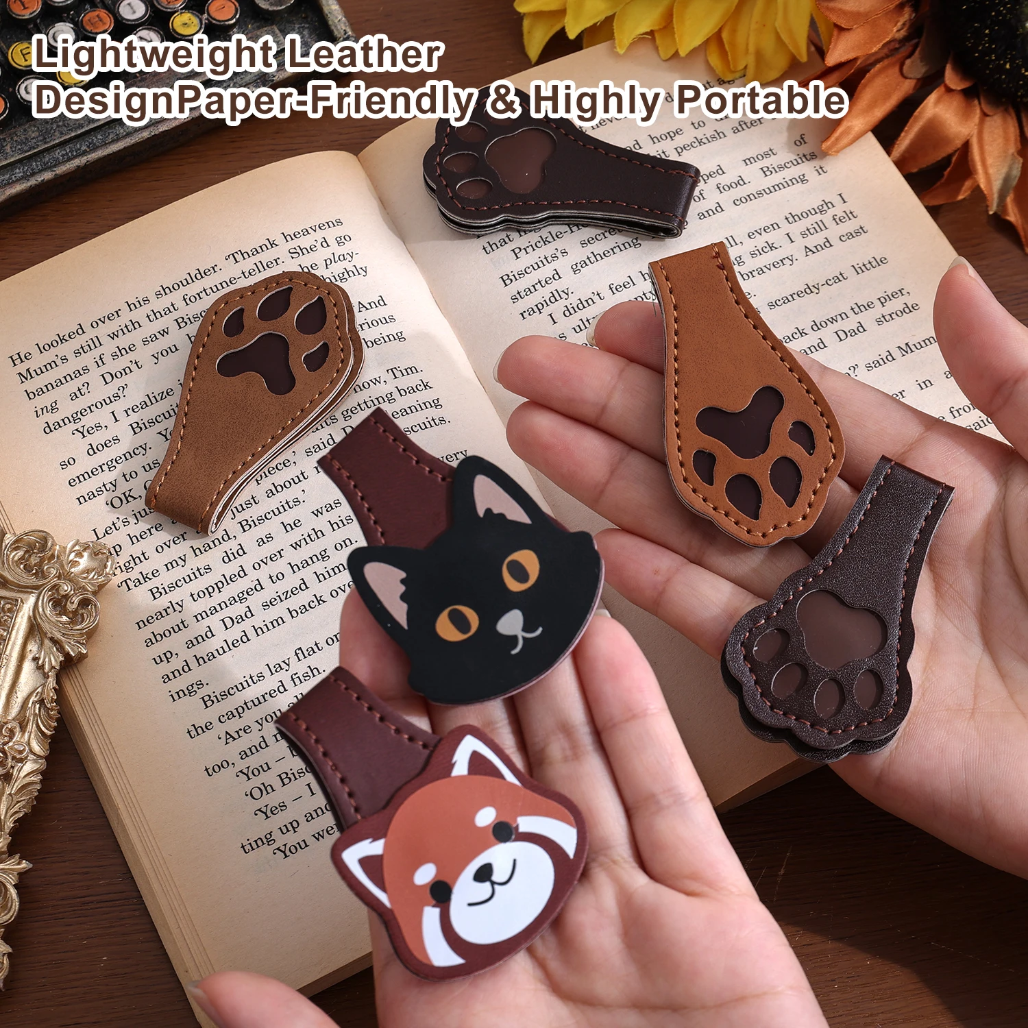 علامات كتب مغناطيسية جلدية على - مراجعة Bookmark Magnetic Clip وسعره