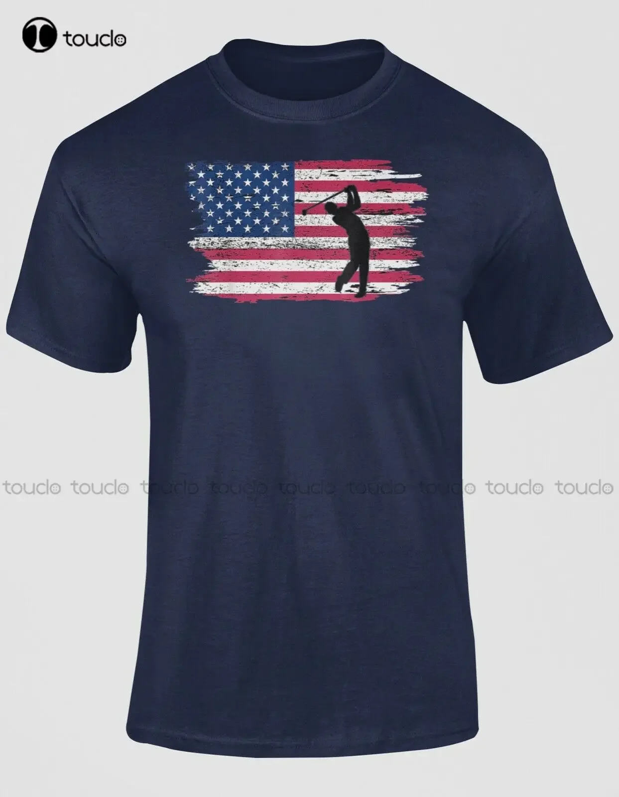 New Golf American Flag Distressed Cotton T Shirt Cat Shirt Cotton Tee Xs-5Xl Unisex Fashion Funny Harajuku Streetwear Tshirt