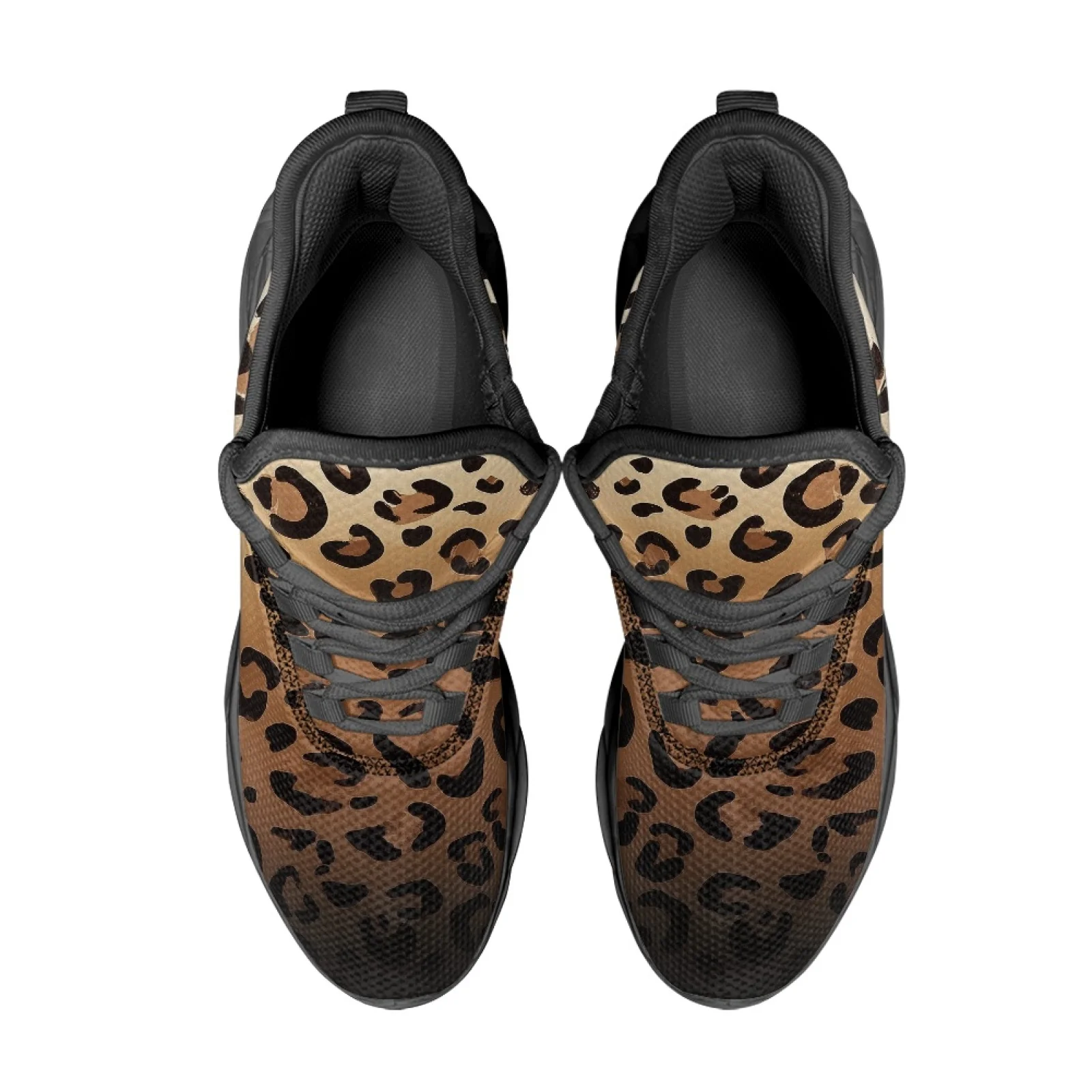 PENSTROLL Leopard Print Running Shoes Mesh & EVA Men's Fashion Sneakers Casual Athletic Shoes for Sports