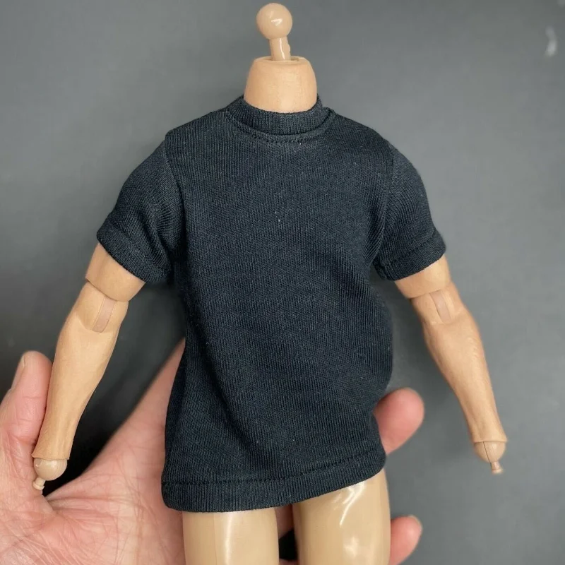 1/6 Scale Teen BLACK Short Sleeves T-Shirt for 12